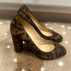 J.Crew Leopard Mohair Etta Pump